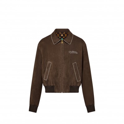 LOUIS VUITTON JAQUETA DE SUEDE DE VITELO BORDADA 1AFPWK